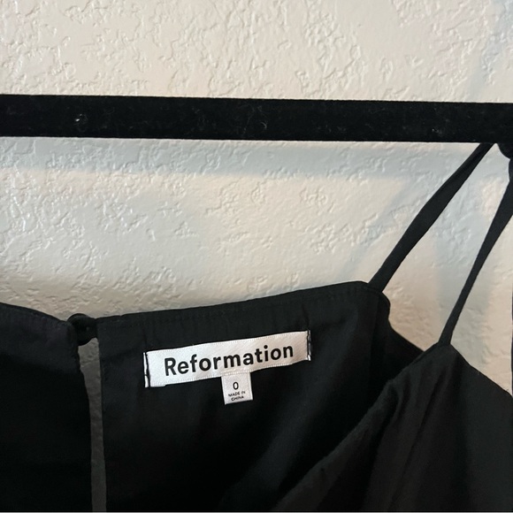 Reformation True Cut-Out Strappy Black Midi Dress - Picture 5 of 8